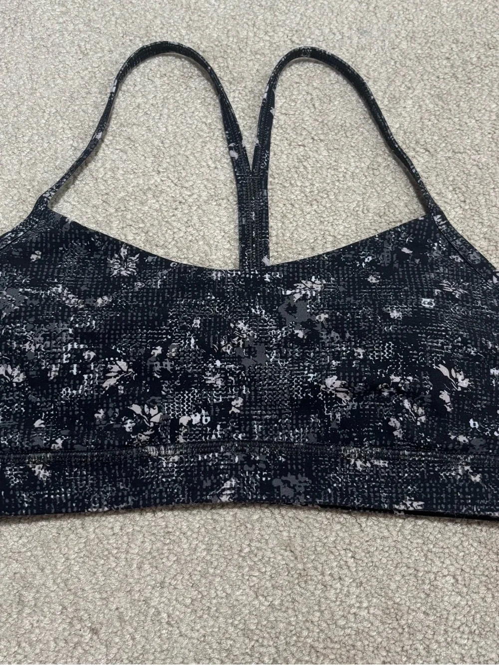 Lot of 4 Lululemon Black and Gray Sports Bras 3 size 10 1 size 8
